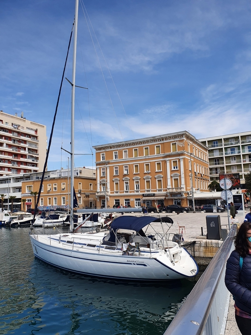 Zadar Croatia yacht moored at the bridge